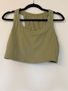 all in motion Olive Ribbed Tank Top